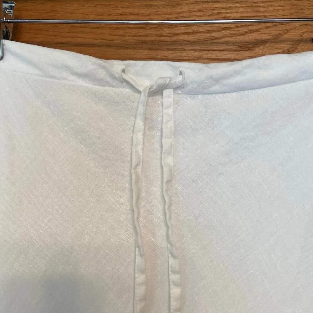 Y2K vintage linen white maxi skirt Old Navy.